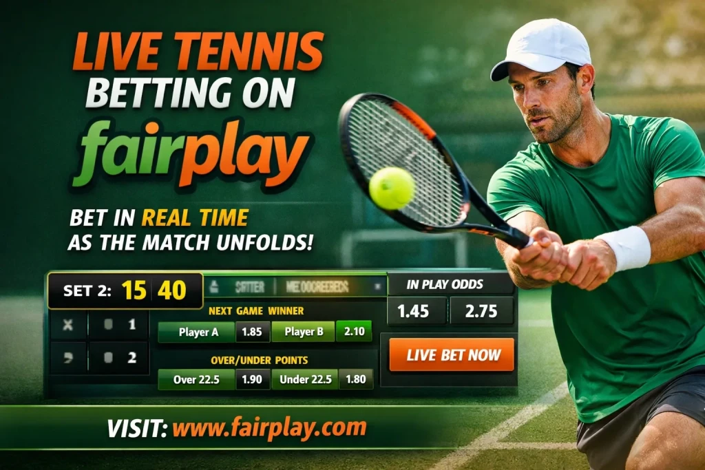 Live Tennis Betting Guide on Fairplay Real-Time Odds & Markets