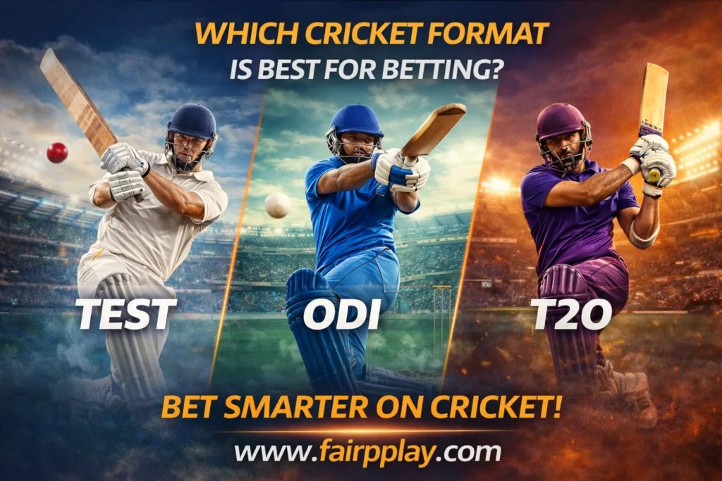 Which Cricket Format Is Best for Betting ODI vs Test vs T20 Fairplay