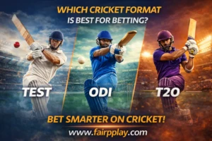 Read more about the article Which Cricket Format Is Best for Betting? ODI vs Test vs T20 | Fairplay