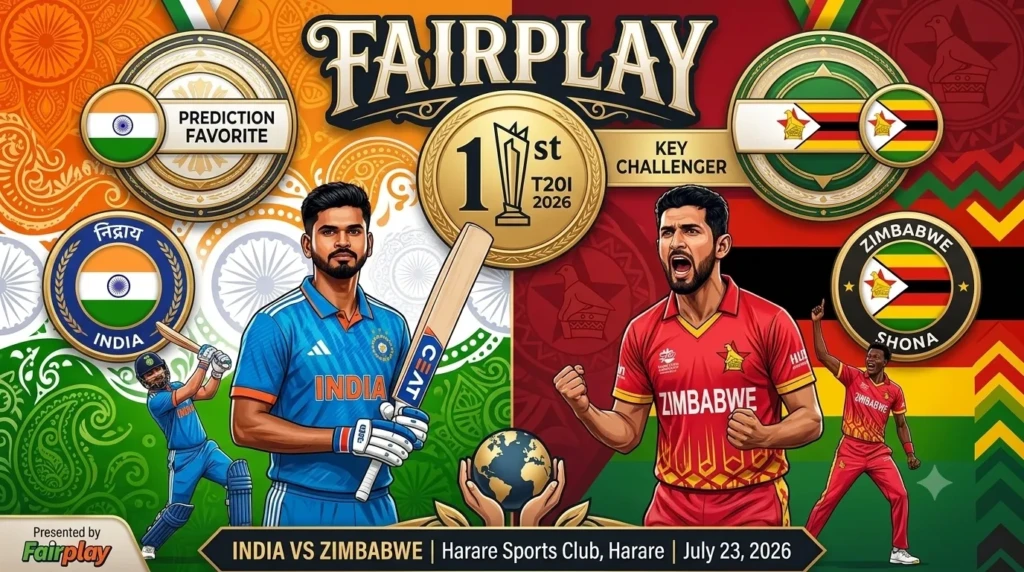 India vs Zimbabwe 1st T20I 2026 Prediction Fairplay Preview