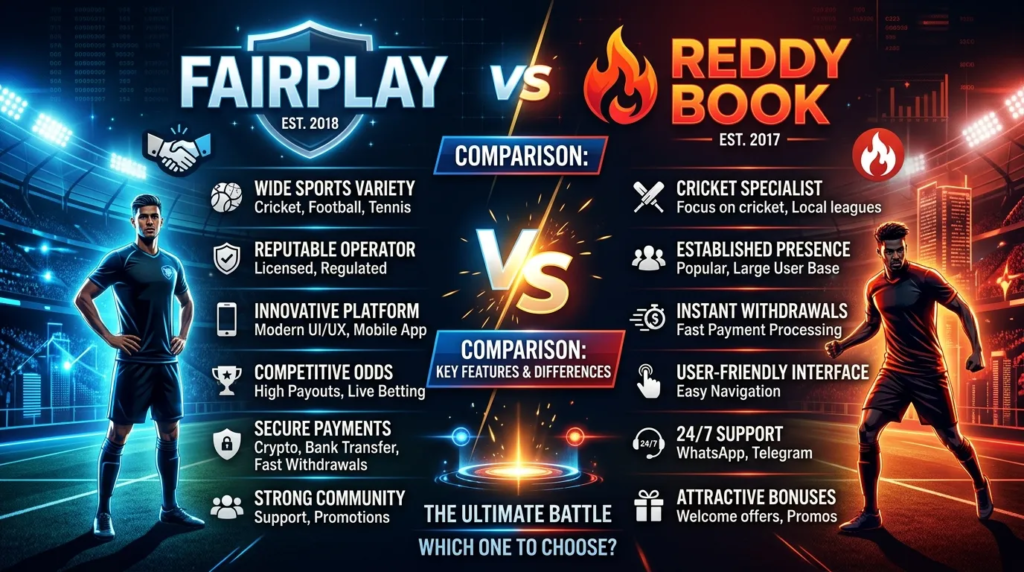 Fairplay vs Reddy Book Which Betting Platform Is Better